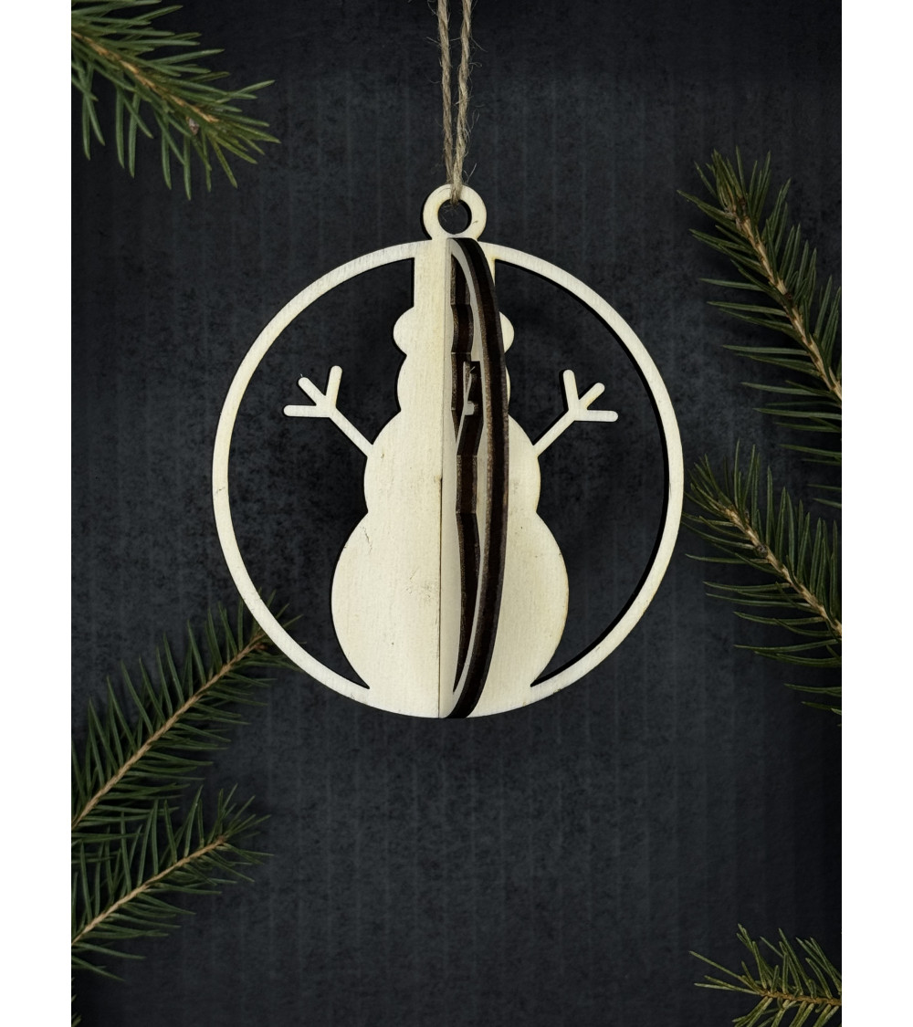 Vánoční ozdoba - baňka - sněhulák