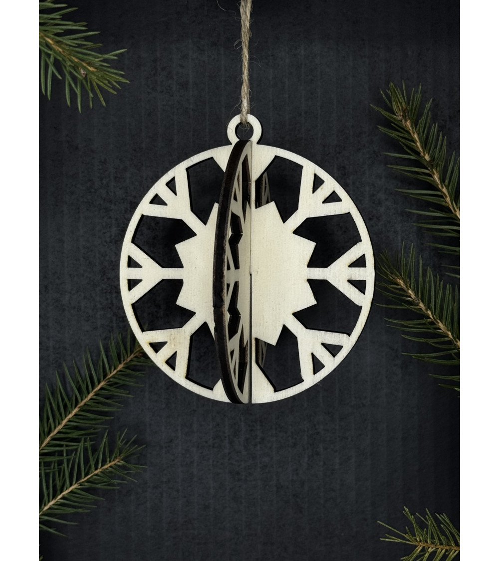 Vánoční ozdoba - baňka - vločka