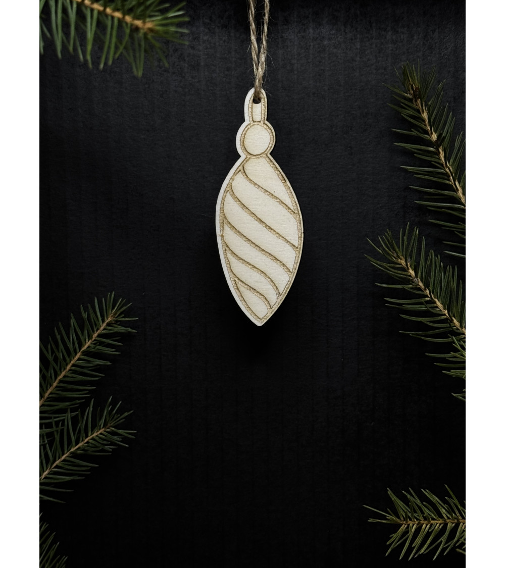 Vánoční ozdoba - oválná baňka