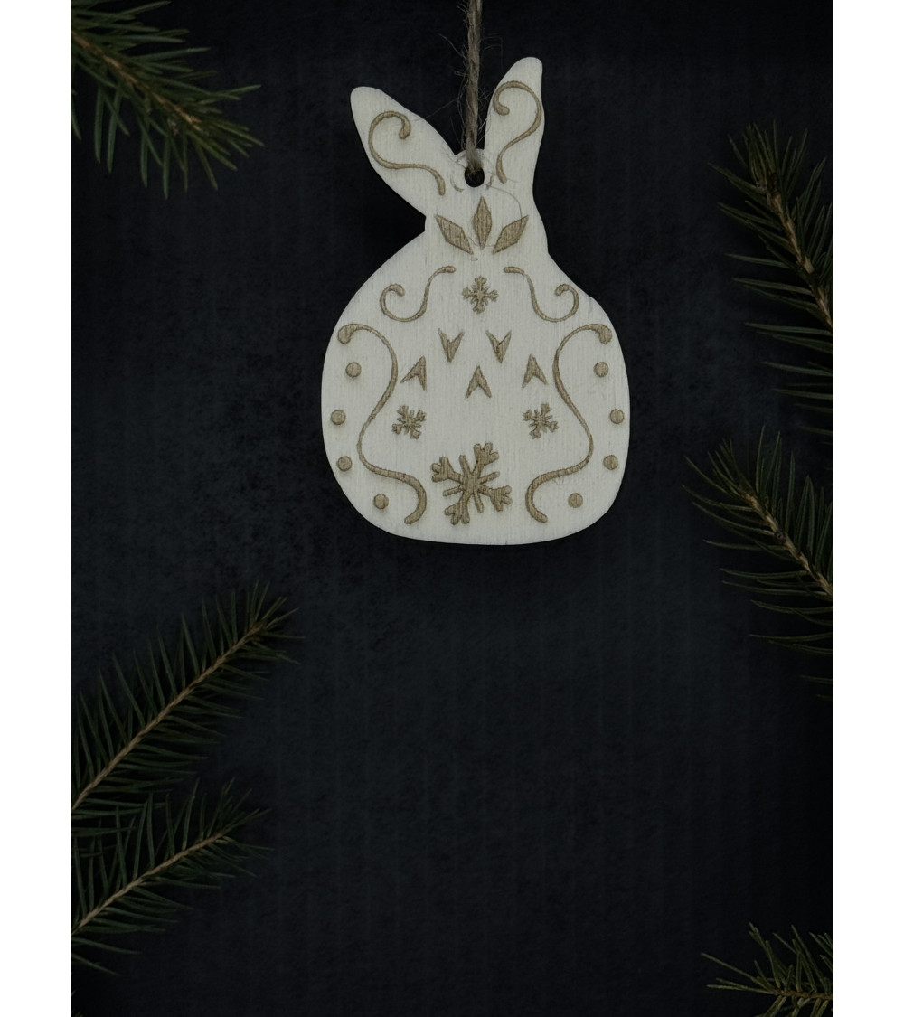 Vánoční ozdoba - králíček