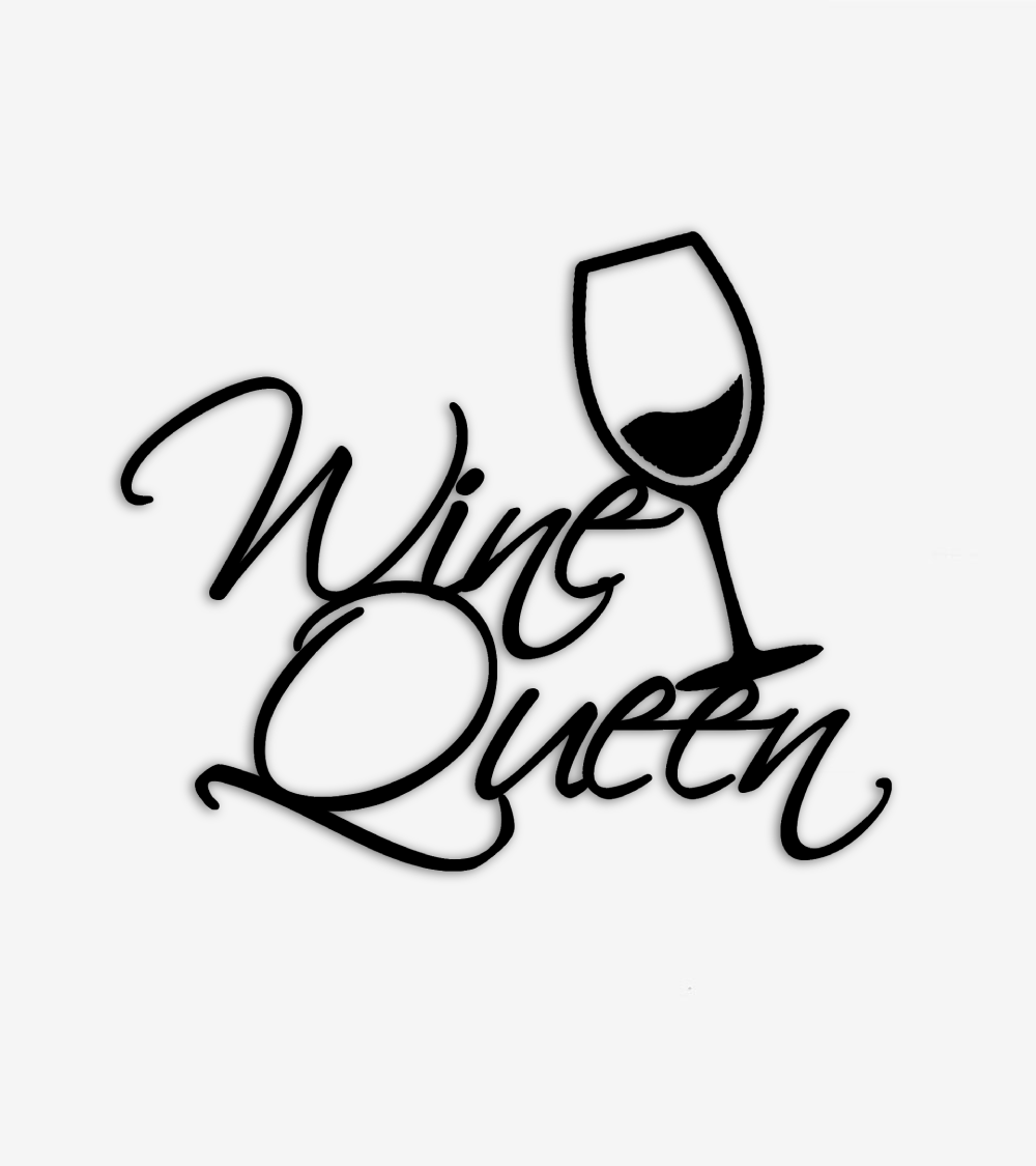 Dekorace na zeď - nápis Wine Queen