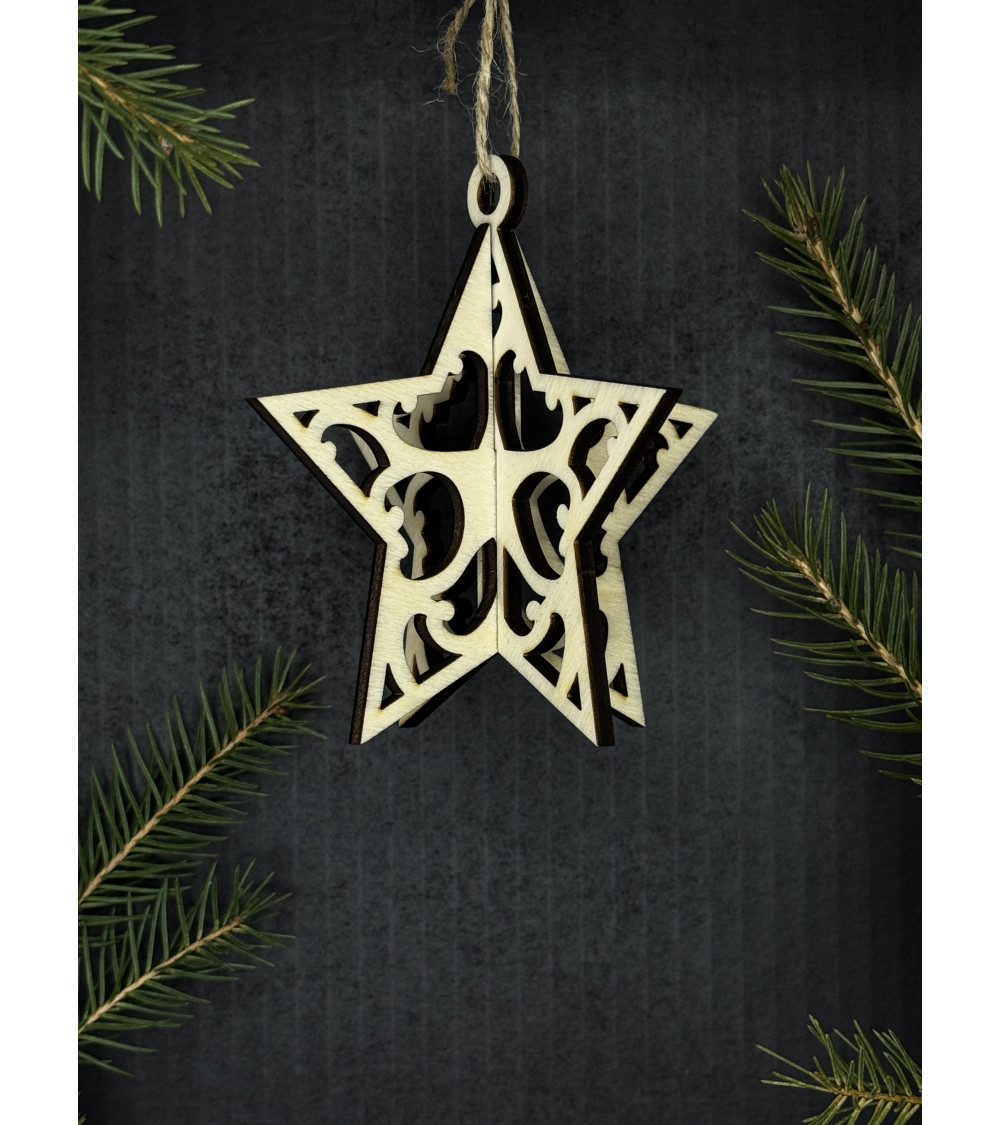 Vánoční ozdoba - baňka - hvězda 2