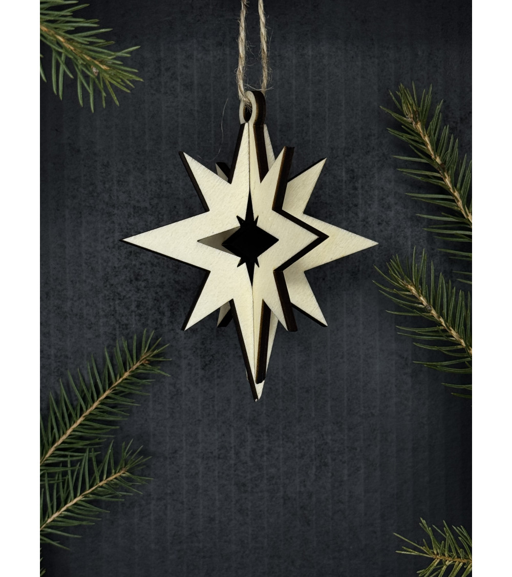 Vánoční ozdoba - baňka - hvězda 3