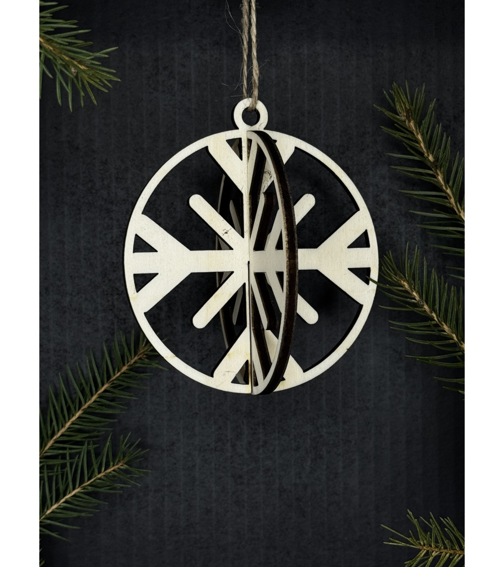 Vánoční ozdoba - baňka - vločka